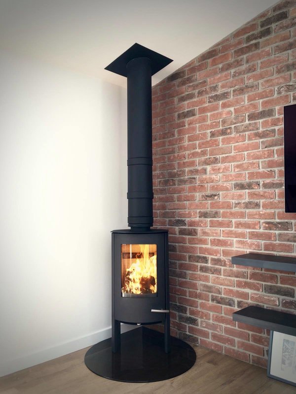 wood burning stove installation