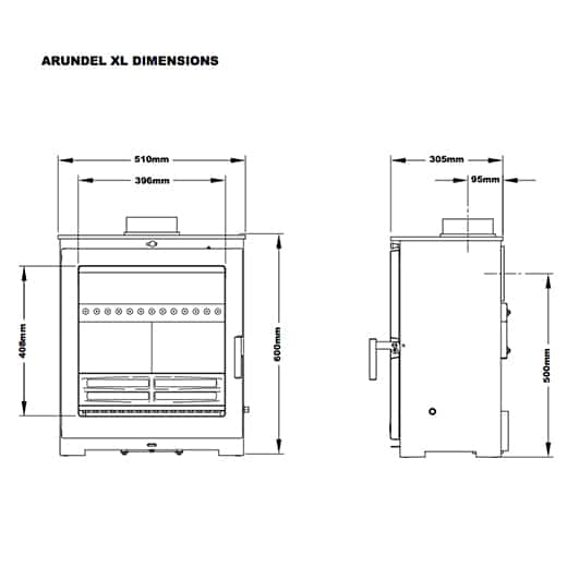 Flavel Arundel XL Dimensions